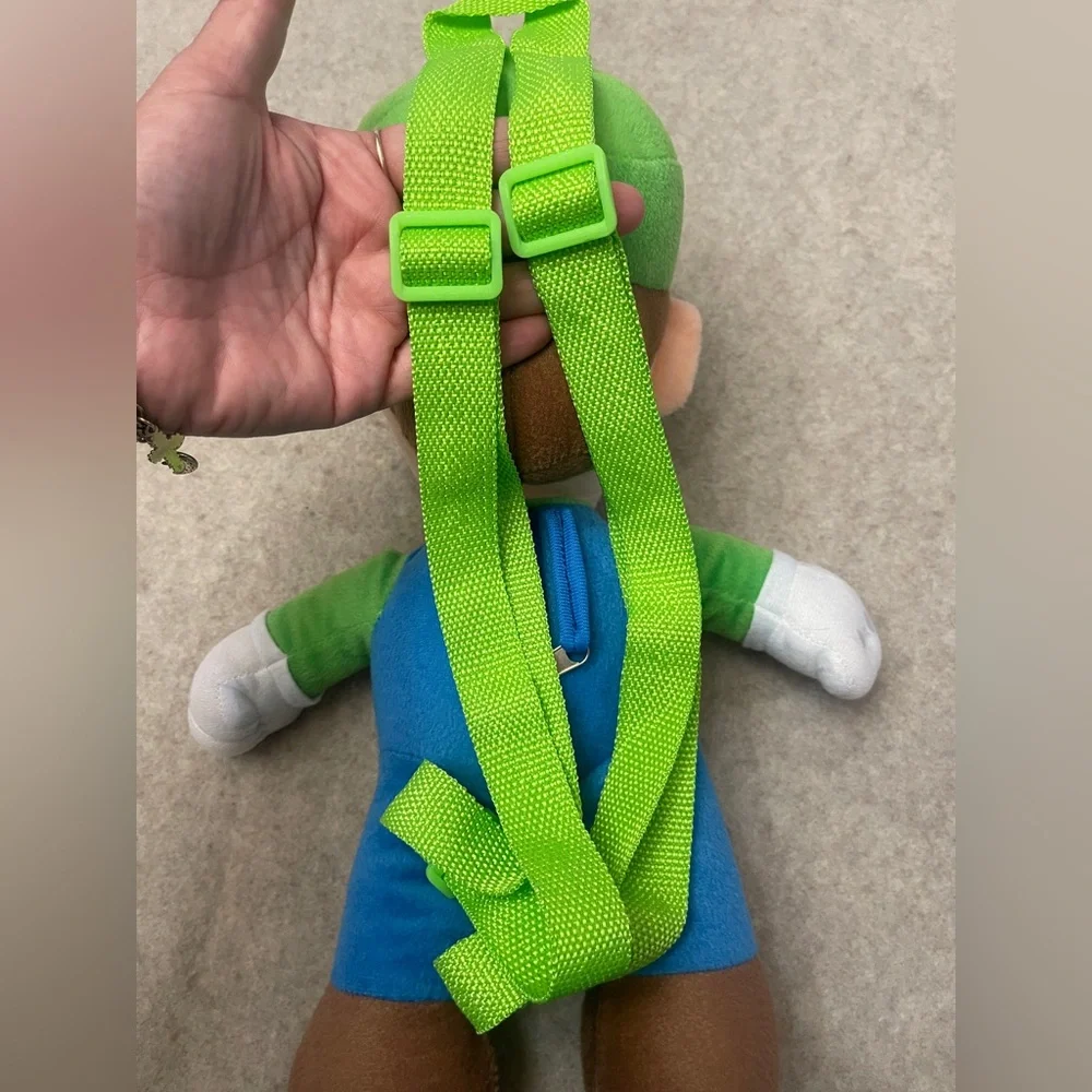 Nintendo Super Mario Luigi Green Plush Stuffed Backpack by Bioworld